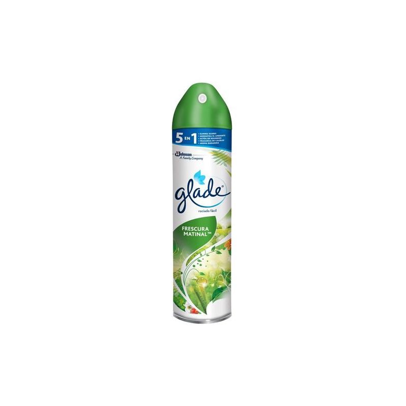 AROMATIZANTE MULTIUSOS GLADE FRESCURA MATINAL AEROSOL 400ML 5 pzs
