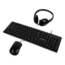 Kit Teclado Mouse Y Diadema...